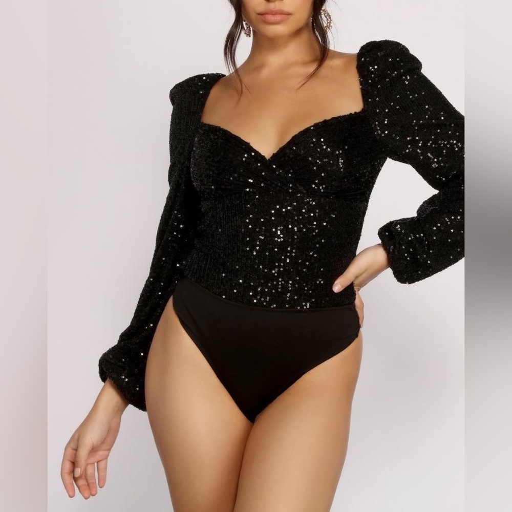 Windsor black sequin bodysuit. Brand new never worn